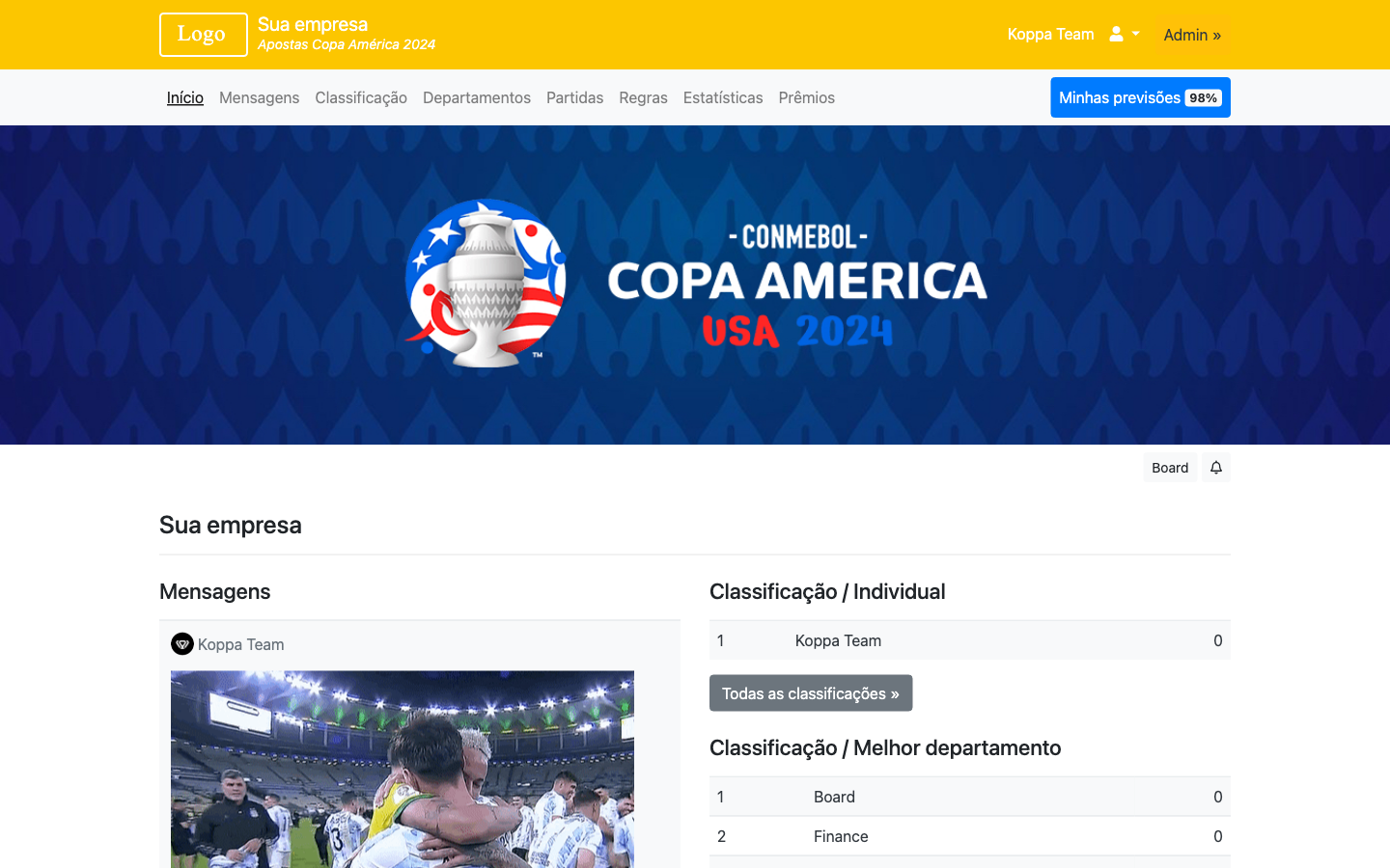 Apostas Copa América 2024 - Copa América 2024